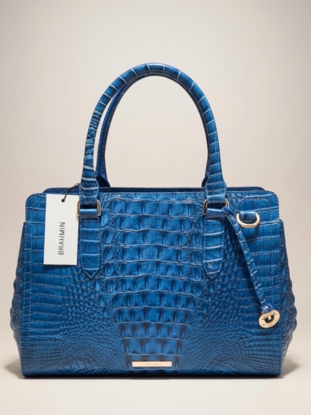 Brahmin Bermuda Ombre Finley Leather Satchel NWT